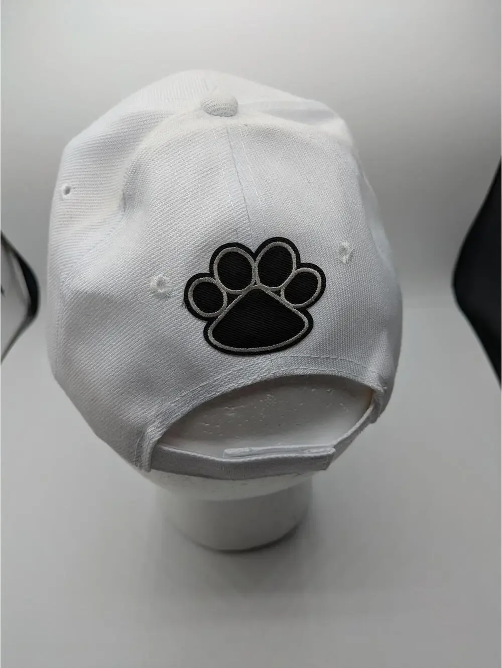 Puppy Paw Cap with Embroidery White French Bulldog Dog Strapback